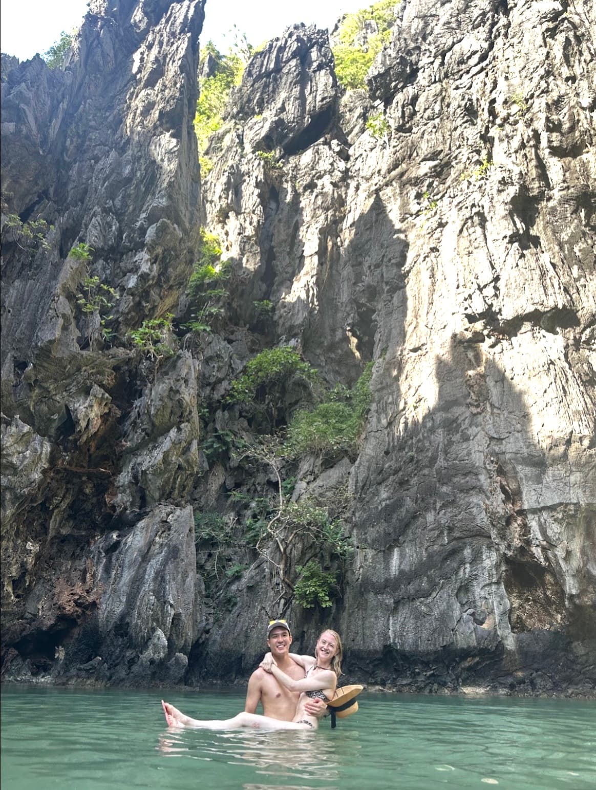 Katie and Fitz at El Nido cave in the Philippines